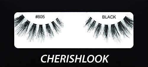 Professional 10-Pack Human Hair False Eyelashes (Style 805) - Lightweight & Natural Look - görsel 7