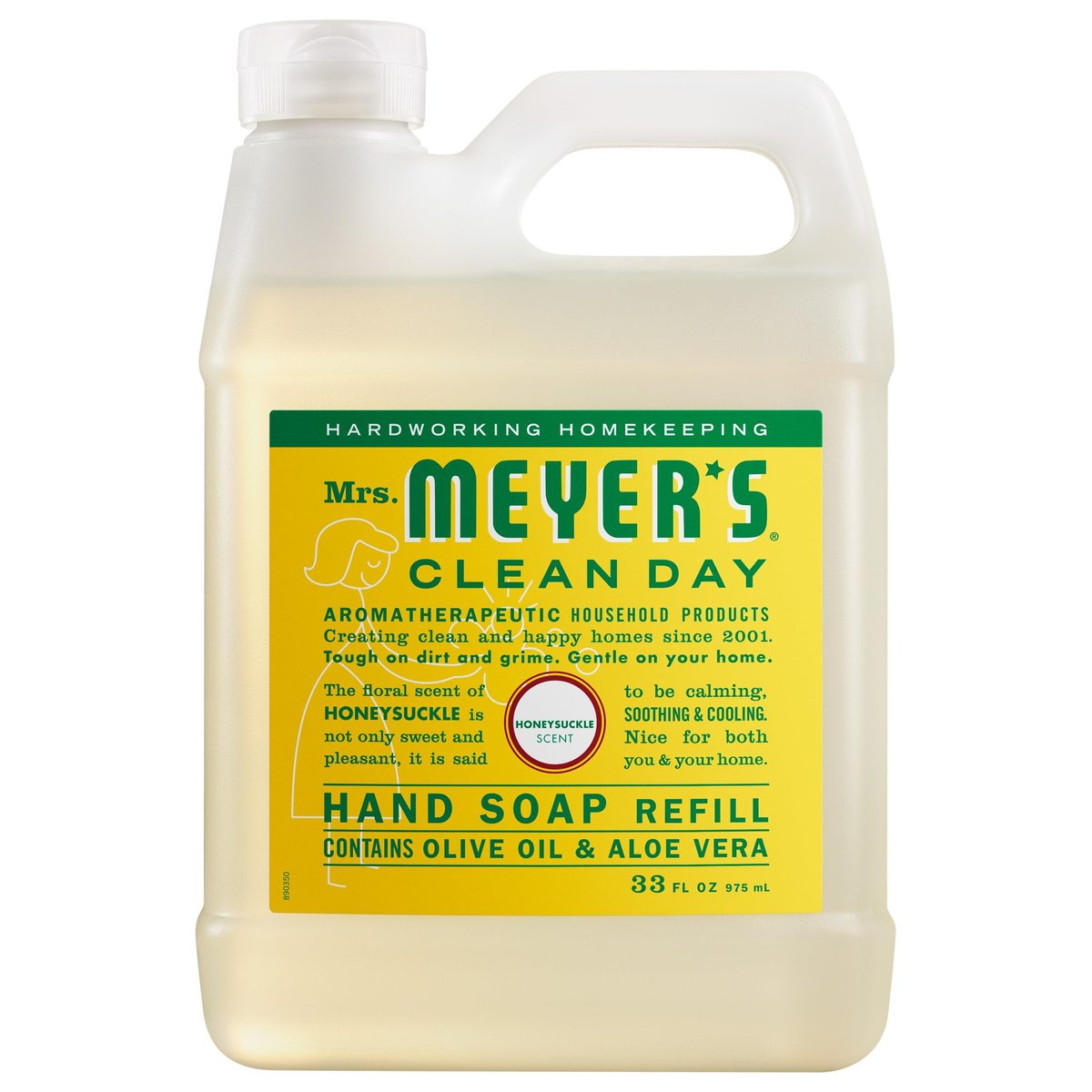 Mrs. Meyer's Clean Day Liquid Hand Soap Refill, Honeysuckle, 33 oz - görsel 1