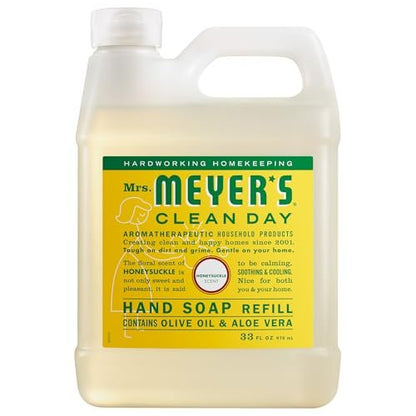 Mrs. Meyer's Clean Day Liquid Hand Soap Refill, Honeysuckle, 33 oz