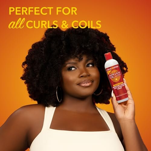 Creme of Nature Moisture & Shine Curl Activator Creme with Argan Oil, Defines & Smooths Curls, Anti-Frizz, 12 oz - görsel 6