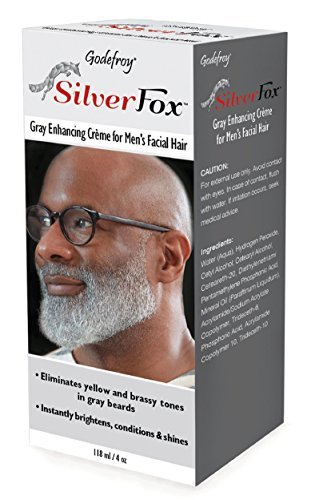 Godefroy Silver Fox Men's Silver and Gray Beard Brightener for Ethnic Hair Types, 4 oz Avelisse
