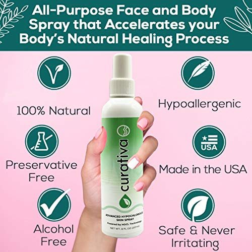 Curativa Bay .02% Hypochlorous Skin Spray – 8 oz | Organic Face Mist for Clear, Healthy Skin Avelisse