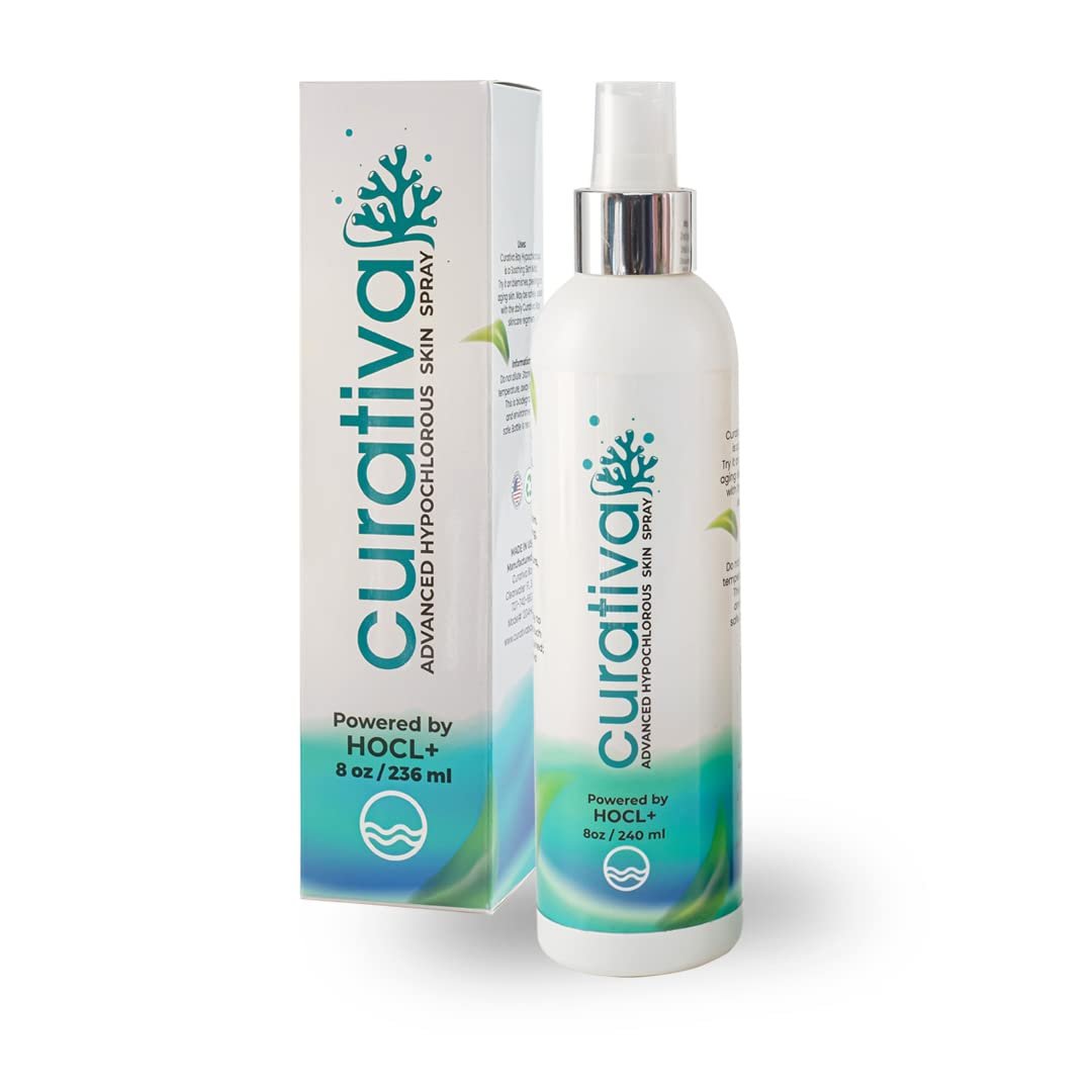 Curativa Bay .02% Hypochlorous Skin Spray – 8 oz | Organic Face Mist for Clear, Healthy Skin Avelisse