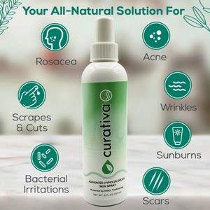 Curativa Bay .02% Hypochlorous Skin Spray – 8 oz | Organic Face Mist for Clear, Healthy Skin Avelisse