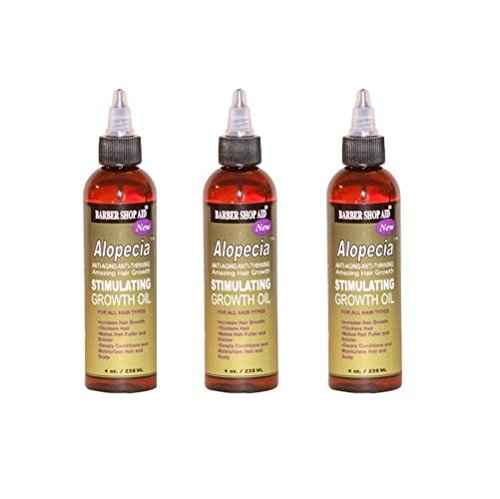 EZBASICS Barber Shop Aid Alopecia Stimulating Growth Oil, 4 Ounce (Pack of 3) - görsel 1
