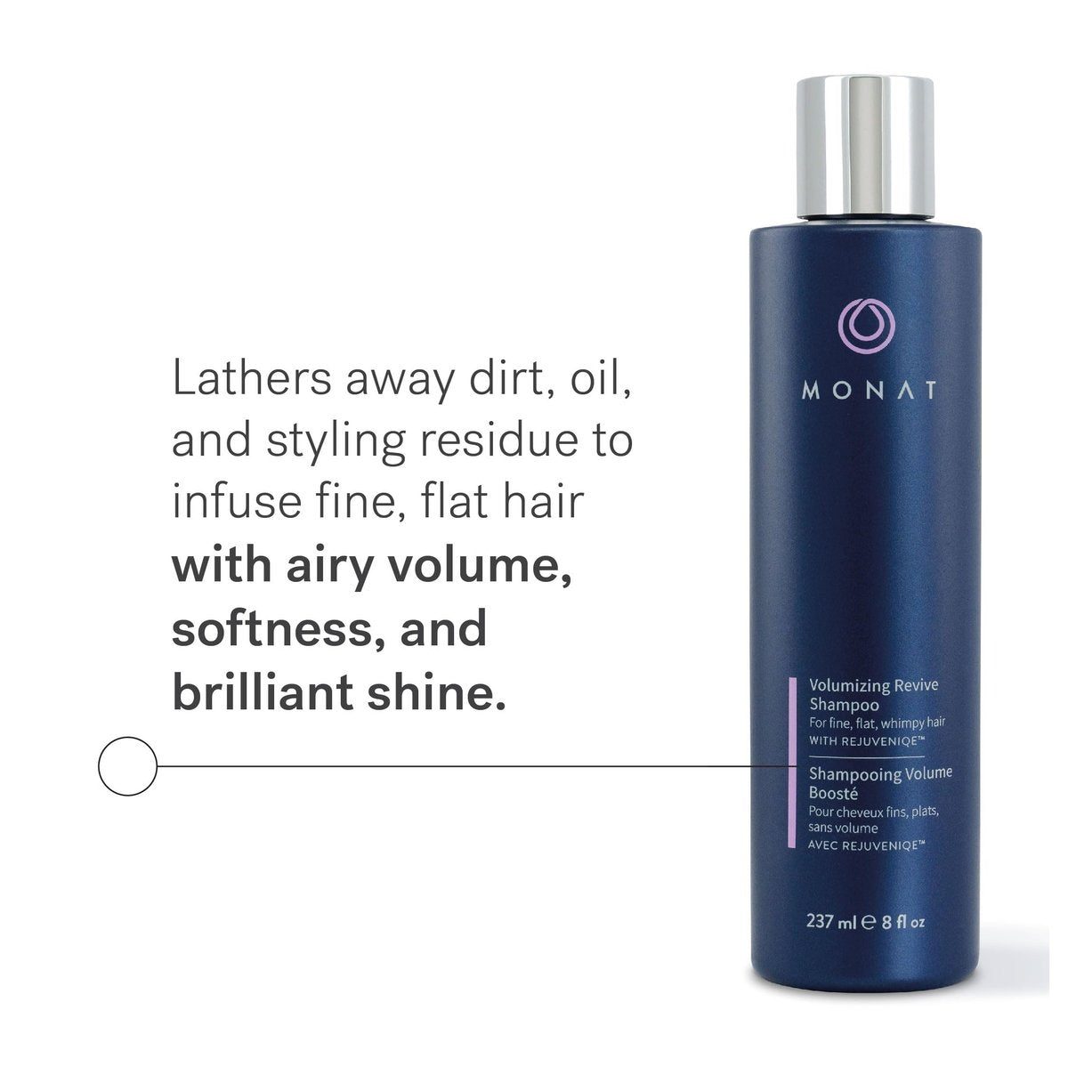 MONAT Volumizing Revive Shampoo – Weightless Volume for Fine, Flat Hair with UV Defense, 8 fl oz Avelisse