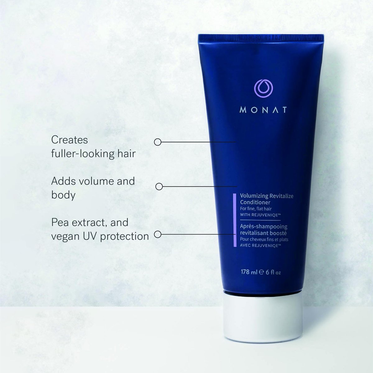 MONAT Volumizing Revitalize Conditioner with Rejuveniqe – Lightweight Hair Volumizing Conditioner for Fine, Flat Hair, Softness and Shine, 6 fl. oz. Avelisse