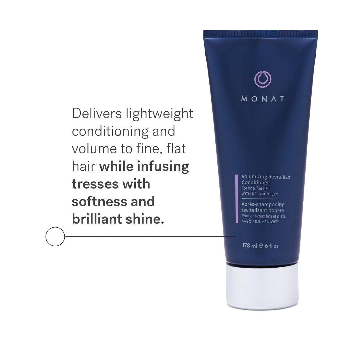 MONAT Volumizing Revitalize Conditioner with Rejuveniqe – Lightweight Hair Volumizing Conditioner for Fine, Flat Hair, Softness and Shine, 6 fl. oz. Avelisse
