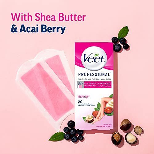 Veet Full Body Waxing Kit for Normal Skin, 20 Count - At-Home Hair Removal - görsel 14