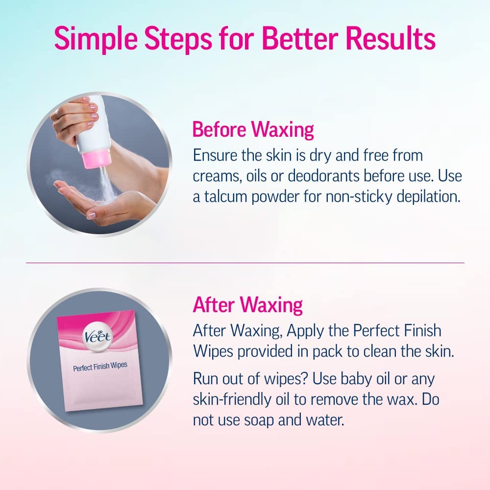 Veet Full Body Waxing Kit for Normal Skin, 20 Count - At-Home Hair Removal - görsel 15