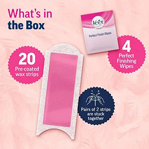 Veet Full Body Waxing Kit for Normal Skin, 20 Count - At-Home Hair Removal - görsel 10