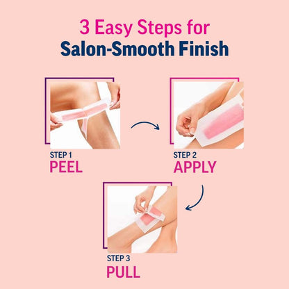 Veet Full Body Waxing Kit for Normal Skin, 20 Count - At-Home Hair Removal