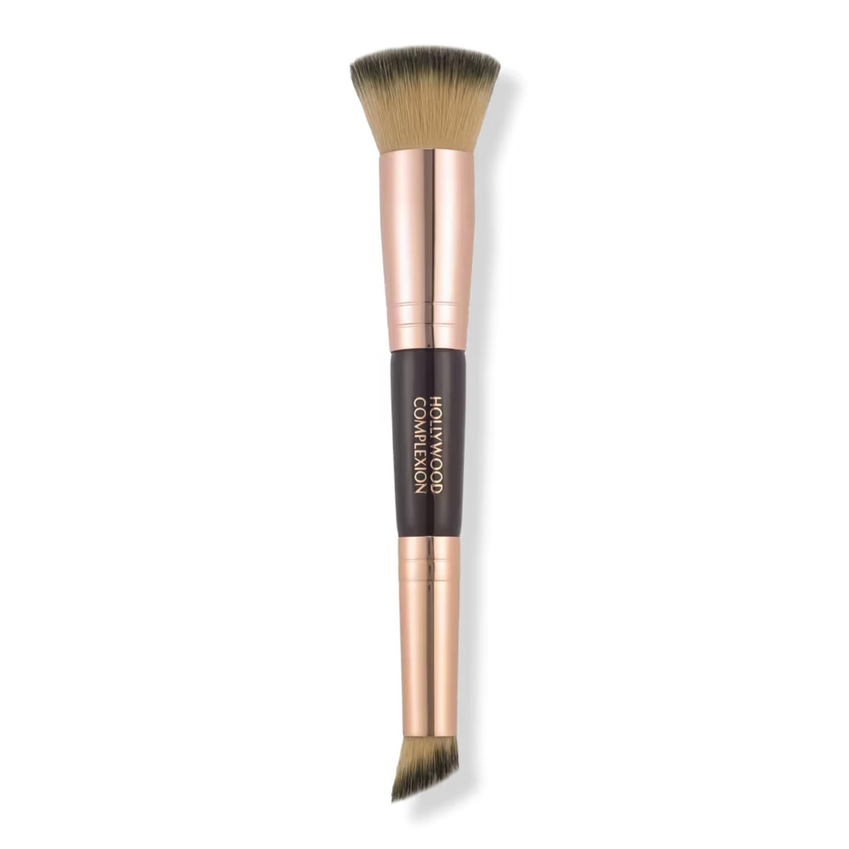 Charlotte Tilbury Hollywood Complexion & Foundation Brush - 2-in-1 Contour & Foundation Makeup Brush with No-Shed Synthetic Fibers Avelisse