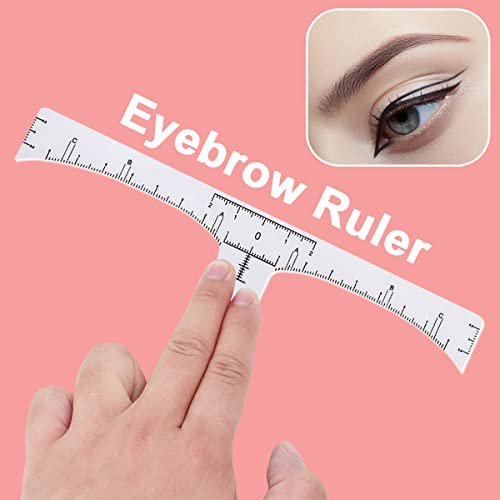 KINGMAS 100 Pack Disposable Eyebrow Rulers, Microblading Adhesive Brow Stickers & Stencil Guide Measuring Tool - görsel 6