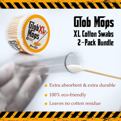 Glob Mops XL Cotton Swabs 2.0 - Large Cotton Swabs for Cleaning, Beauty, and Baby Care
