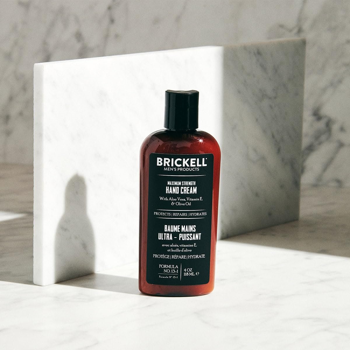 Brickell Men's Maximum Strength Hand Cream for Men – Natural & Organic Fast-Absorbing Hand Lotion with Vitamin E, Shea Butter, and Jojoba, 4 oz (Unscented) - görsel 5