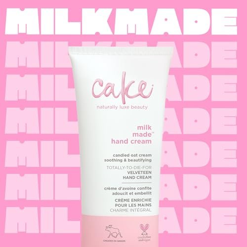 Cake Beauty Velveteen Hand Cream, Milk Made - Soothing & Lightweight Hand Cream with Oat Extract, Marshmallow Root & Shea Butter - Travel Size 60 ml - görsel 4