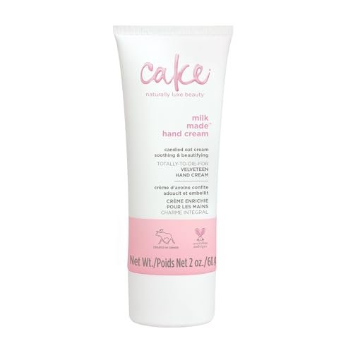 Cake Beauty Velveteen Hand Cream, Milk Made - Soothing & Lightweight Hand Cream with Oat Extract, Marshmallow Root & Shea Butter - Travel Size 60 ml - görsel 2