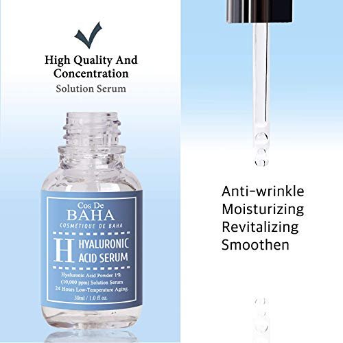 Cos De BAHA Hyaluronic Serum 1 Fl Oz – Pure Sodium Hyaluronate 10,000 ppm Hydrating Face Serum for Dry & Dehydrated Skin – Lightweight Fragrance-Free Korean Skincare Formula (30 ml) - görsel 6