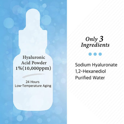 Cos De BAHA Hyaluronic Serum 1 Fl Oz – Pure Sodium Hyaluronate 10,000 ppm Hydrating Face Serum for Dry & Dehydrated Skin – Lightweight Fragrance-Free Korean Skincare Formula (30 ml)