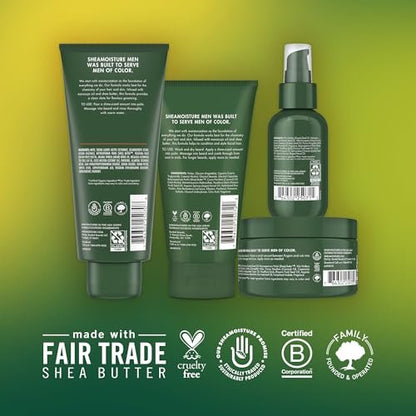 SheaMoisture Beard Kit for Men – 4 Piece Set with Beard Wash, Conditioning Beard Oil, Full Beard Detangler & Beard Balm, Shea Butter & Maracuja Oil Avelisse