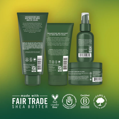 SheaMoisture Beard Kit for Men – 4 Piece Set with Beard Wash, Conditioning Beard Oil, Full Beard Detangler & Beard Balm, Shea Butter & Maracuja Oil Avelisse