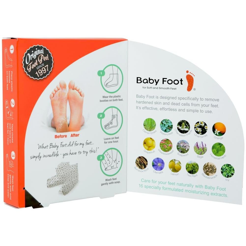 Baby Foot Original Foot Peel Exfoliator for Men – Mint Scented Foot Peel Mask, 2.7 Fl. Oz. Pair - görsel 15