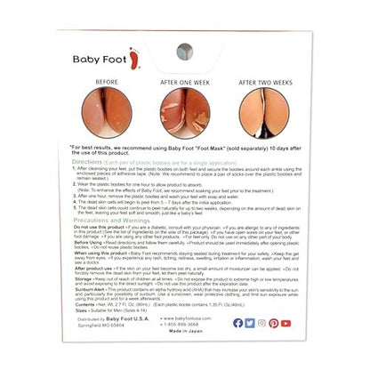 Baby Foot Original Foot Peel Exfoliator for Men – Mint Scented Foot Peel Mask, 2.7 Fl. Oz. Pair