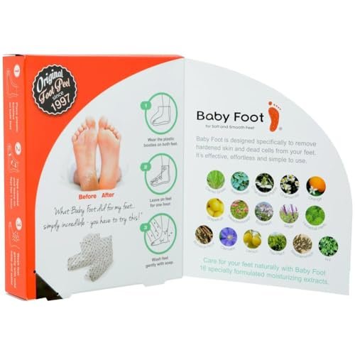 Baby Foot Original Foot Peel Exfoliator for Men – Mint Scented Foot Peel Mask, 2.7 Fl. Oz. Pair - görsel 16