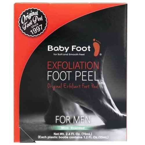 Baby Foot Original Foot Peel Exfoliator for Men – Mint Scented Foot Peel Mask, 2.7 Fl. Oz. Pair - görsel 12