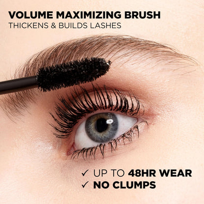 L’Oréal Paris Voluminous Original Waterproof Mascara, Black, 0.28 Fl Oz (Pack of 2) Avelisse