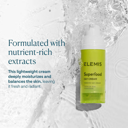 ELEMIS Superfood Day Cream - Lightweight Prebiotic Daily Moisturizer for Radiant, Healthy Skin, 1.6 Fl Oz Avelisse