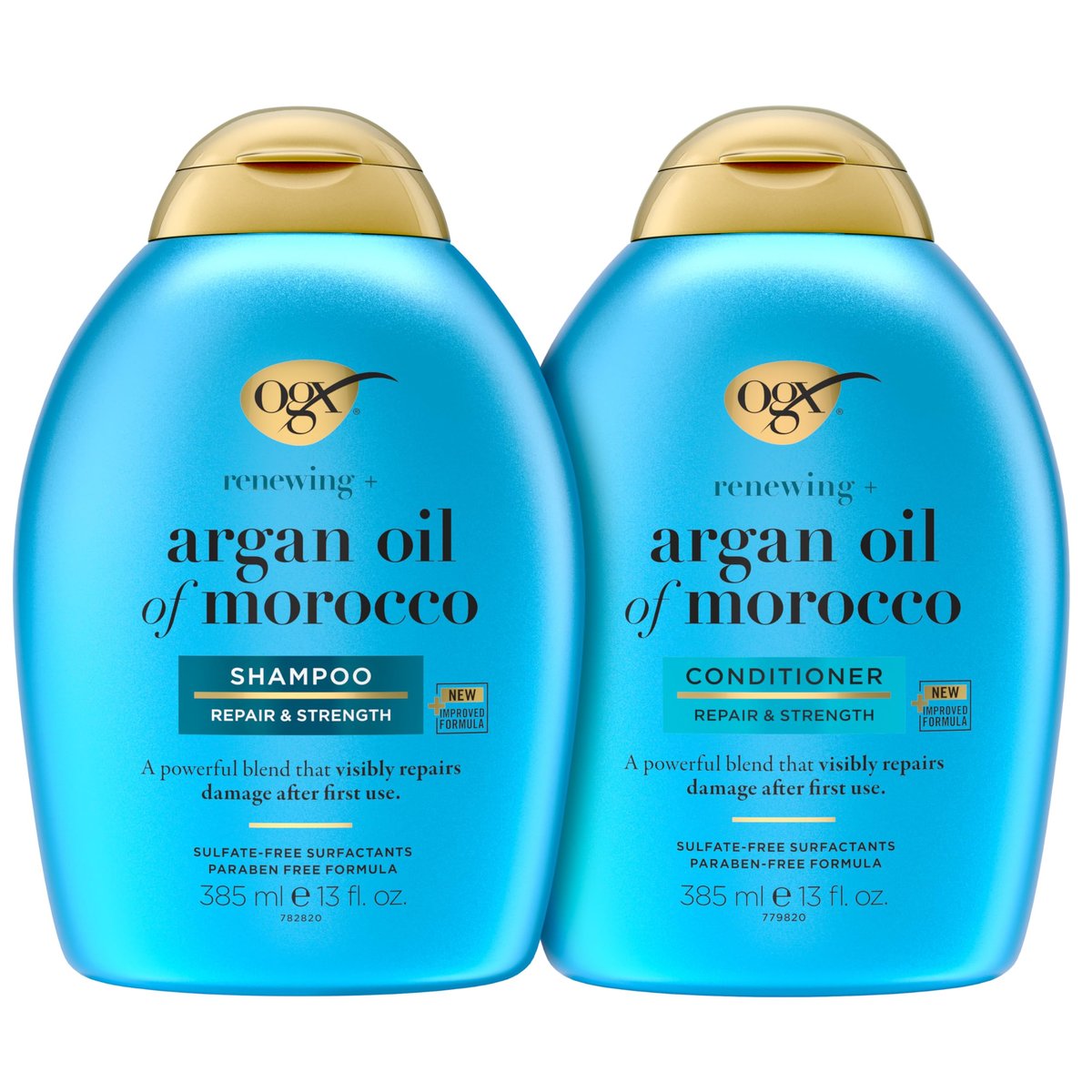 OGX Renewing + Argan Oil of Morocco Shampoo & Conditioner Set – Sulfate-Free Damage Repair for Dry, Damaged Hair, 13 fl oz Each (Pack of 2) Avelisse