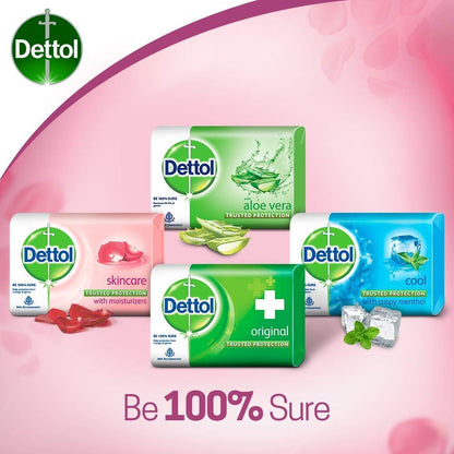 Dettol Skincare Soap, 125g (Pack of 4) – Gentle Cleansing & Germ Protection