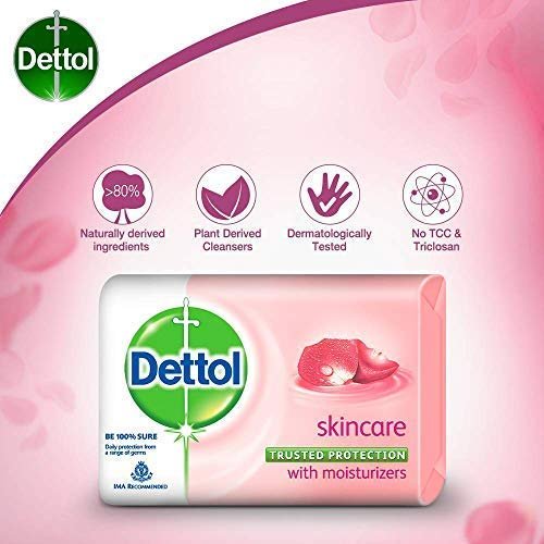 Dettol Skincare Soap, 125g (Pack of 4) – Gentle Cleansing & Germ Protection - görsel 4