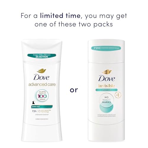 Dove Advanced Care Antiperspirant Deodorant for Women, Sheer Cool, 72-Hour Sweat and Odor Protection, 2.6 oz - görsel 6