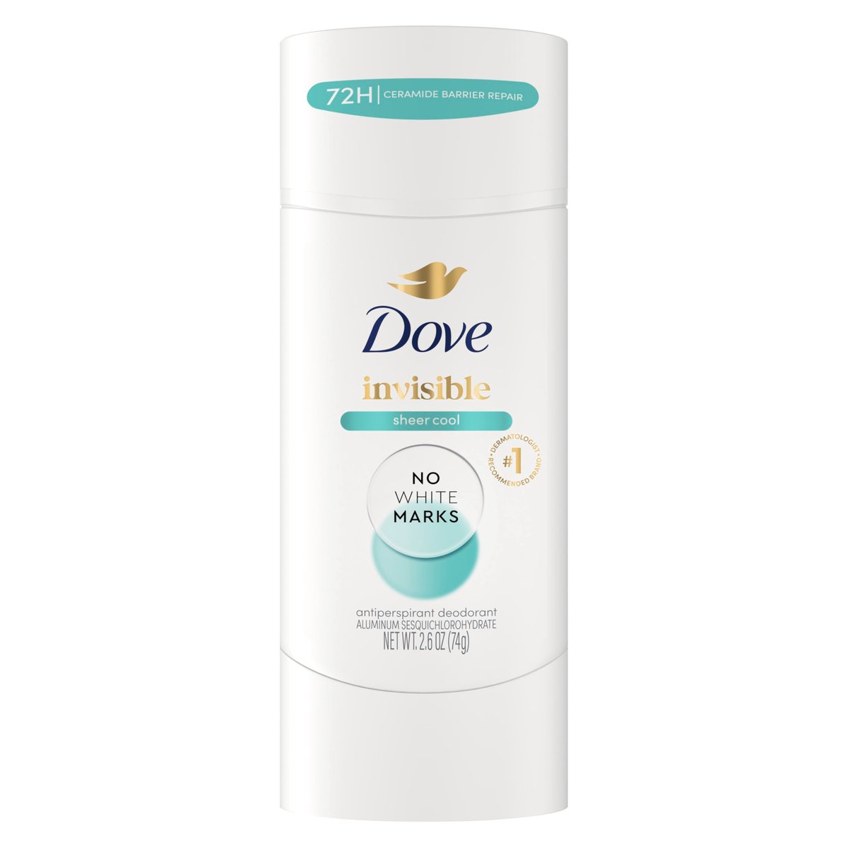 Dove Advanced Care Antiperspirant Deodorant for Women, Sheer Cool, 72-Hour Sweat and Odor Protection, 2.6 oz - görsel 1