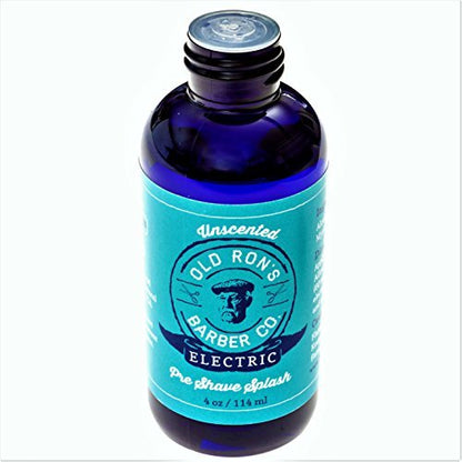 Old Ron's Barber Co. Electric Pre-Shave Splash, Unscented, 4 oz (1-Pack) Avelisse