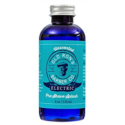 Old Ron's Barber Co. Electric Pre-Shave Splash, Unscented, 4 oz (1-Pack) Avelisse