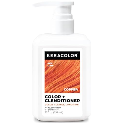 Keracolor Clenditioner COPPER Hair Dye - Semi Permanent Hair Color Depositing Conditioner, 12 Fl. Oz. Avelisse
