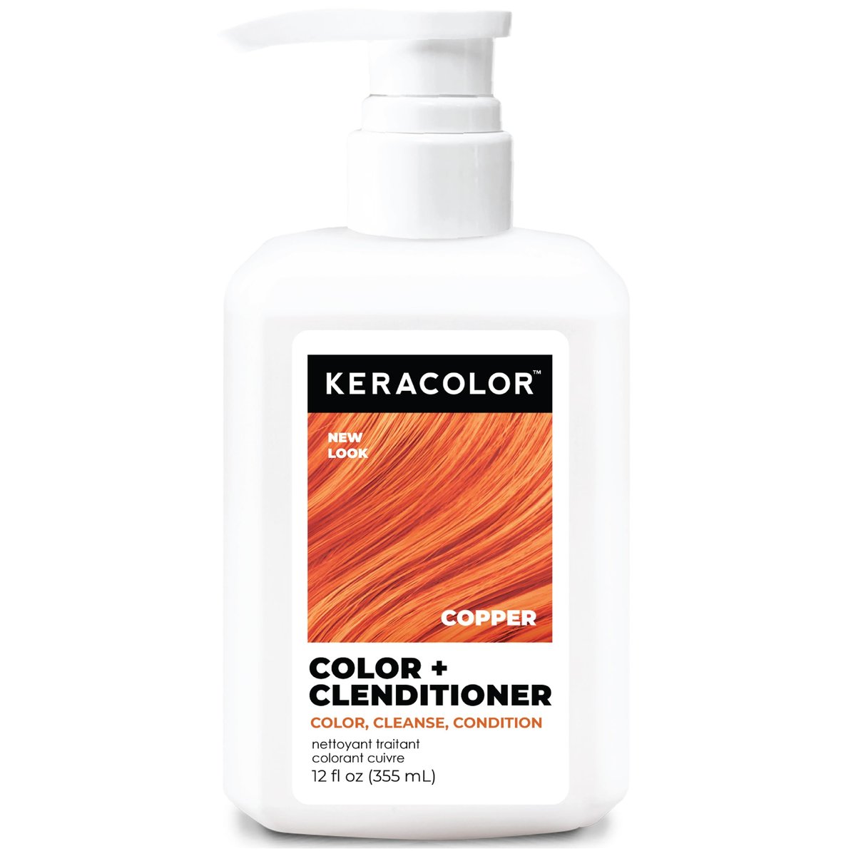 Keracolor Clenditioner COPPER Hair Dye - Semi Permanent Hair Color Depositing Conditioner, 12 Fl. Oz. Avelisse