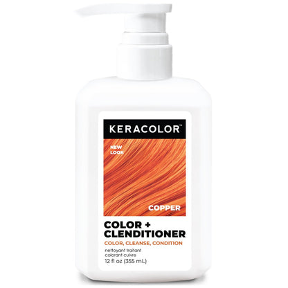Keracolor Clenditioner COPPER Hair Dye - Semi Permanent Hair Color Depositing Conditioner, 12 Fl. Oz. Avelisse