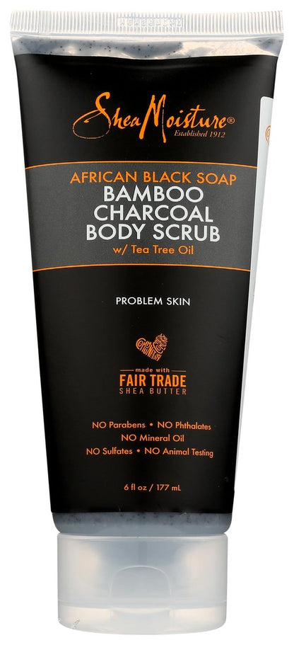 Shea Moisture Bamboo Charcoal Body Scrub – Deep Detox & Exfoliation, 6 oz