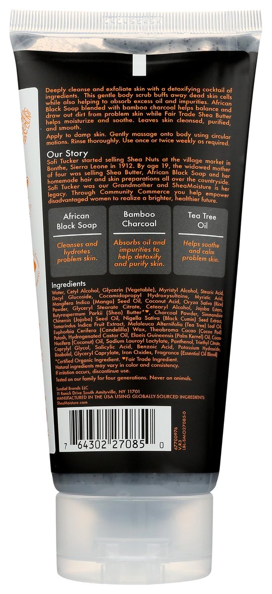 Shea Moisture Bamboo Charcoal Body Scrub – Deep Detox & Exfoliation, 6 oz - görsel 3