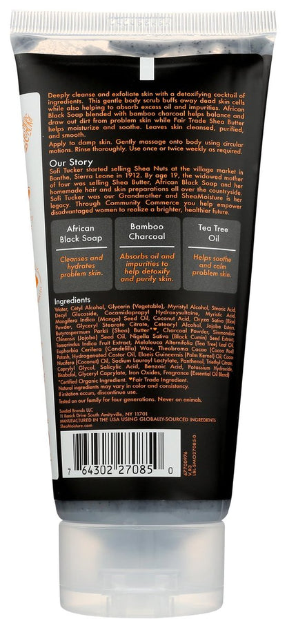 Shea Moisture Bamboo Charcoal Body Scrub – Deep Detox & Exfoliation, 6 oz