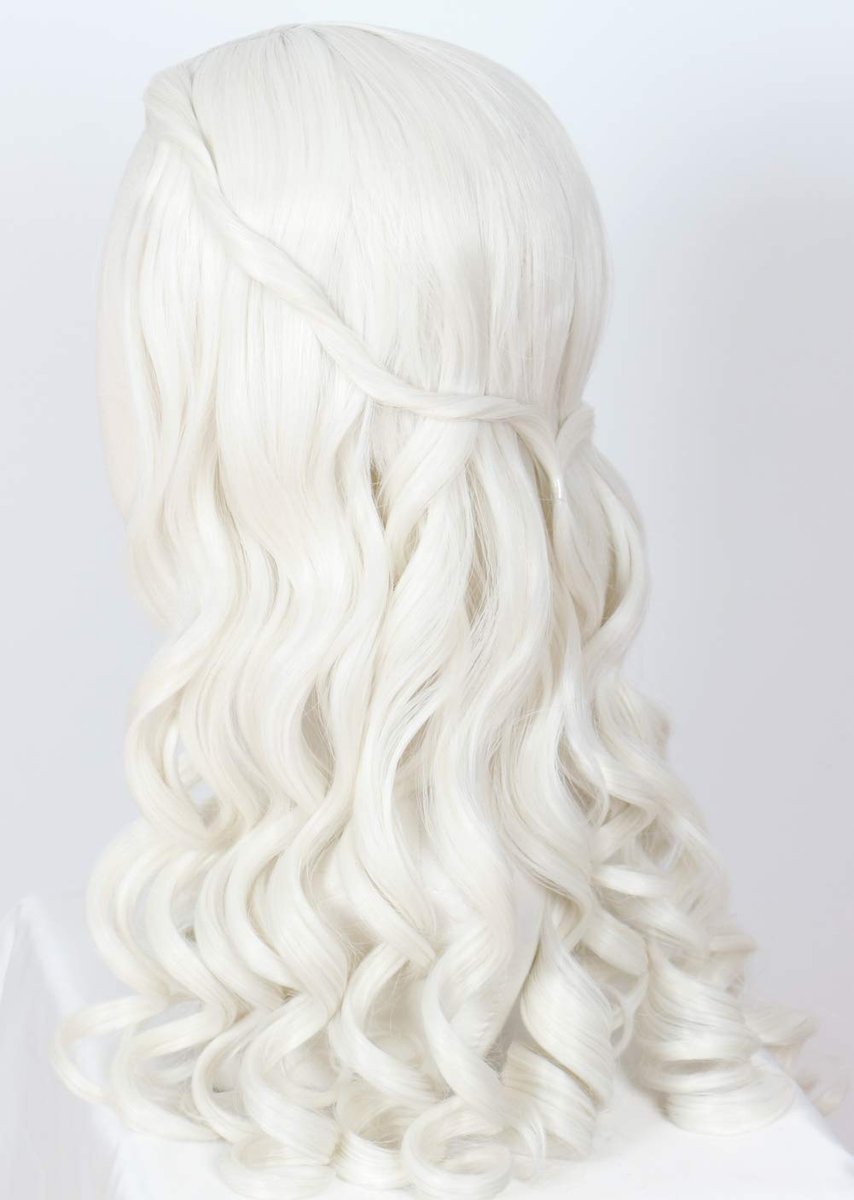 Linfairy Women's White Blonde Long Wavy Wig for Halloween Cosplay Costume Queen Wig Adult - görsel 12