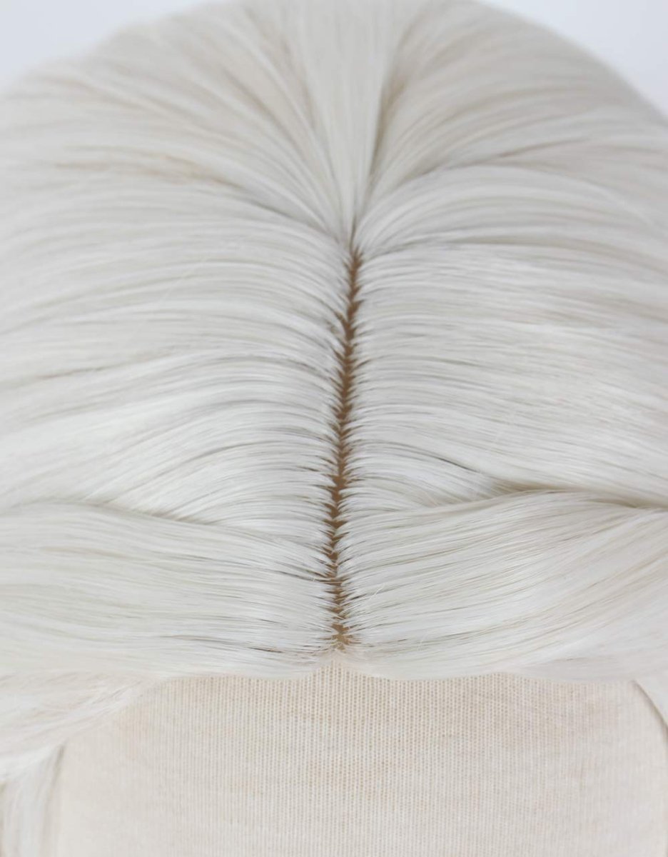 Linfairy Women's White Blonde Long Wavy Wig for Halloween Cosplay Costume Queen Wig Adult - görsel 6