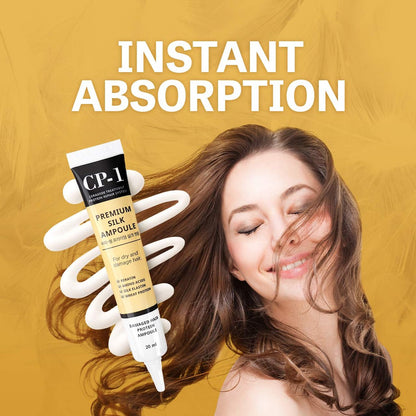 CP-1 Premium Silk Ampoule Keratin Silk Hair Treatment - Protein Repair with Ceramide (4 x 0.68 Fl Oz)