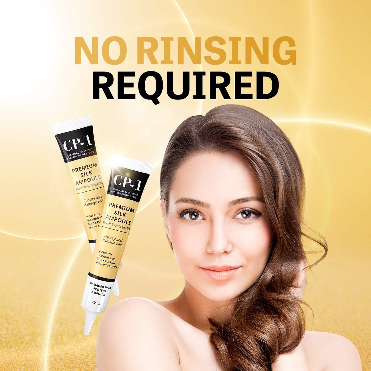 CP-1 Premium Silk Ampoule Keratin Silk Hair Treatment - Protein Repair with Ceramide (4 x 0.68 Fl Oz) - görsel 3