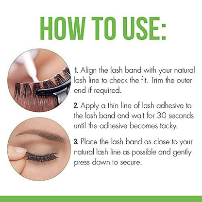 DUO Brush-On Clear Lash Glue – Waterproof Strip Lash Adhesive with Vitamins A, C & E, Long Lasting Eyelash Glue, 0.18 oz, 2 Pack